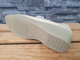 Scandi Damen Halbschuhe 1x Klett Beige Vanille Sommer Blume