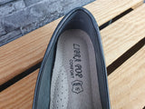 Damen  Comfort Ballerina  Schuhe Halbschuhe Glitzer Grau  &  Gold Lederinnensohle
