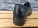 Damen Scandi Halbschuhe Klett Schwarz