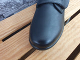 Damen Scandi Halbschuhe Klett Schwarz