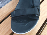 Damen Sandalette  Phylon/ Gummi Sohle 3 x Klett Textil Schwarz