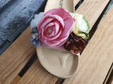 Damen Pantolette 3D Blumen Rosa Sommer