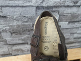 Magnus Herren Sandalen Sandalette Schuhe Braun 3 x Schnalle Größe 41-46