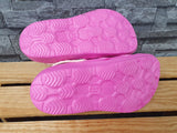 Kinder Clogs Schuhe Badeschuhe Türkis & Weiß &  Fuchsia & Peach