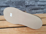 Nowo Damen Hausschuhe, Pantoffeln – Leder-Slipper in Braun & Grau & Blau