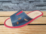 Nowo Damen  Pantoletten Hausschuhe  Leder Slipper Sandale