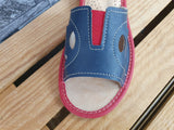 Nowo Damen  Pantoletten Hausschuhe  Leder Slipper Sandale