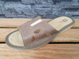 Nowo Damen  Pantoletten Hausschuhe  Leder Slipper Sandale
