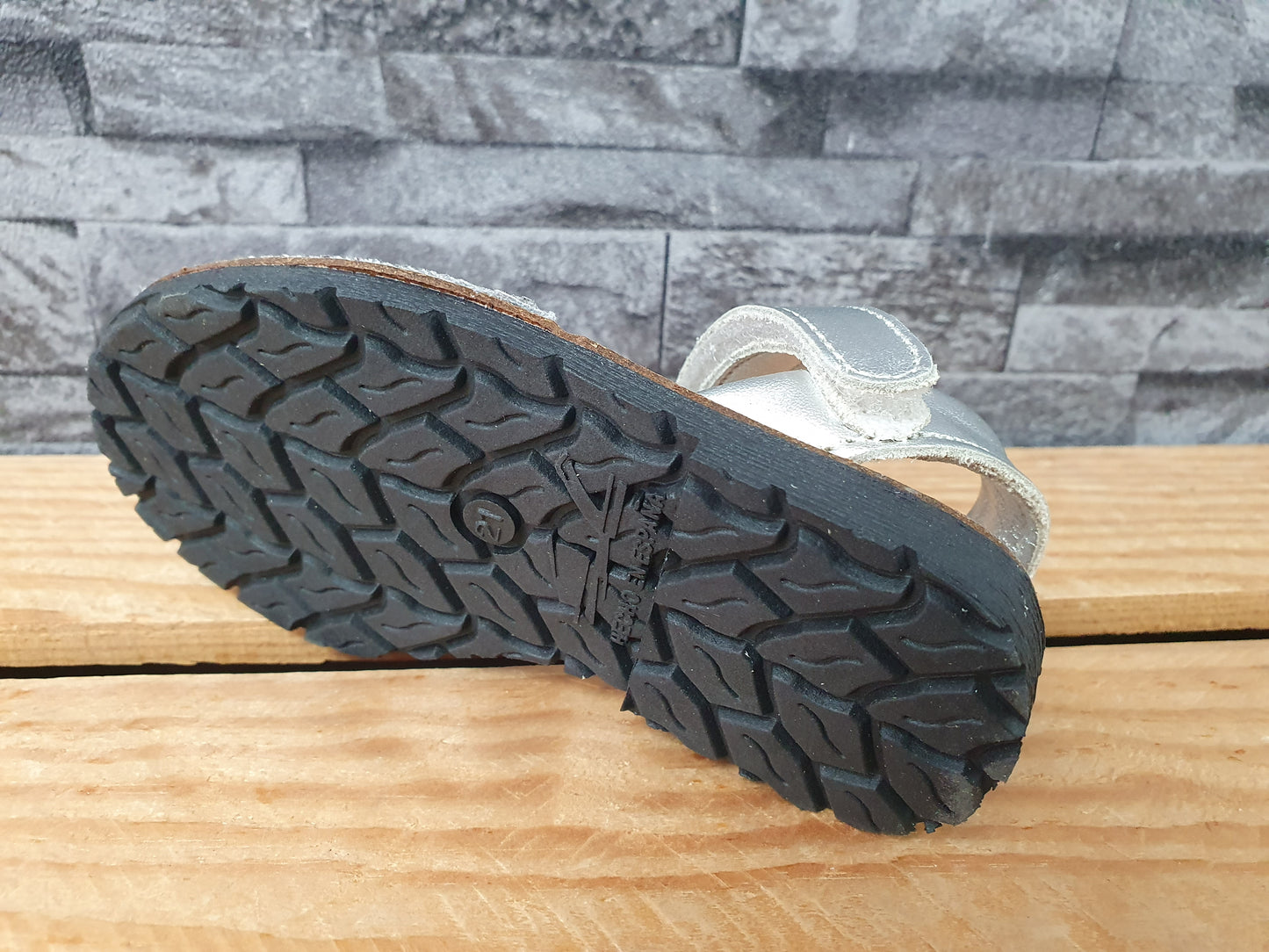 Avarca Spanische Mädchen Glitter Sandalen- Silber & Rosa