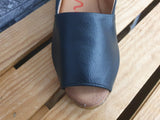 Damen Xusandal Spanien  Comfort  Sandalen Kailabsatz Silber & Schwarz