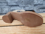 Damen Sandalen Schwarz Gold Elegant