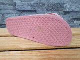 Damen Badeschuhe Badelatschen Rosa Schick Blume
