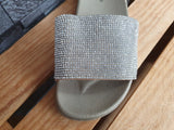 Mädchen Pantolette Sandalette Schuhe Strandschuhe Glitzer