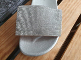 Mädchen Pantolette Sandalette Schuhe Strandschuhe Glitzer