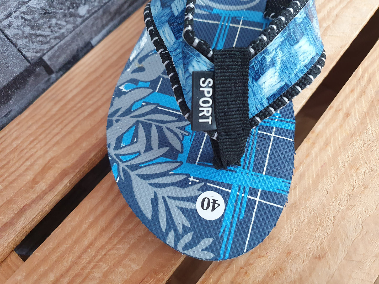 Herren Flip Flops Strandschuhe Sommer Badelatschen Blau & Braun & Schwarz