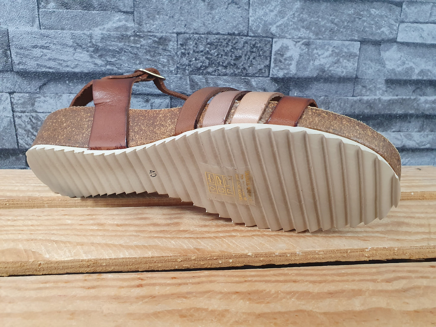 Damen Abril  Spanische Sandalen Leder Braun