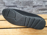 Herren Mokassins Slipper Schuhe Schwarz