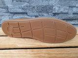 Herren Magnus  Slipper Mokassin Gummi Sohle Lochmuster 2x seitl. Gummizug Braun