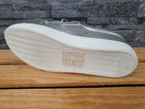 Damen Slipper  Sneaker Schuhe Silber Slip On