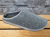 Herren Magnus Halbschuhe Schlappen Filzpantoffeln Filtsohle mit Noppen Grau &  Blau
