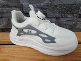 Kinder Sneaker Drehverschluss Schuhe Sportschuhe Rosa & Schwarz & Weiß