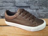 Kinder Sneaker  Schuhe Freizeitschuhe Braun Snake