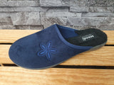 Damen Scandi Hauschuhe TR Plüschstoff Blau