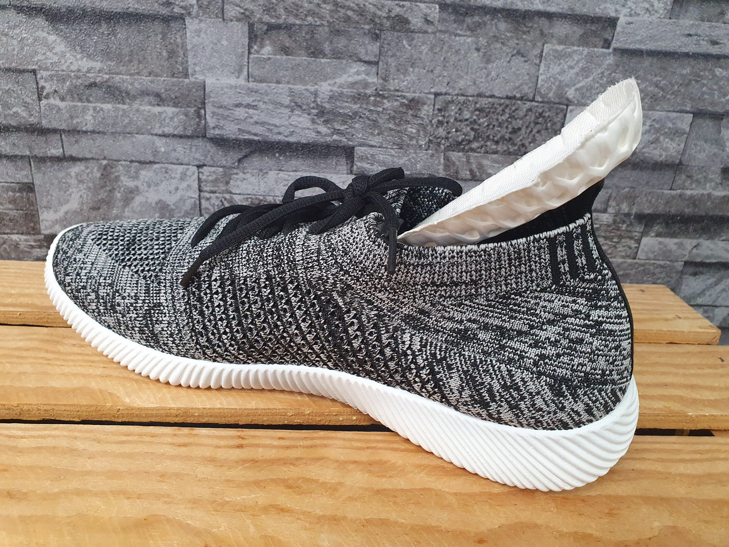 Herren Sneaker Sportschuhe Schuhe Grau- Schwarz
