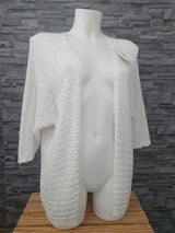 Made In Italy Cardigan Strickjacke Weiß  Größe 38-42 Einheitsgröße