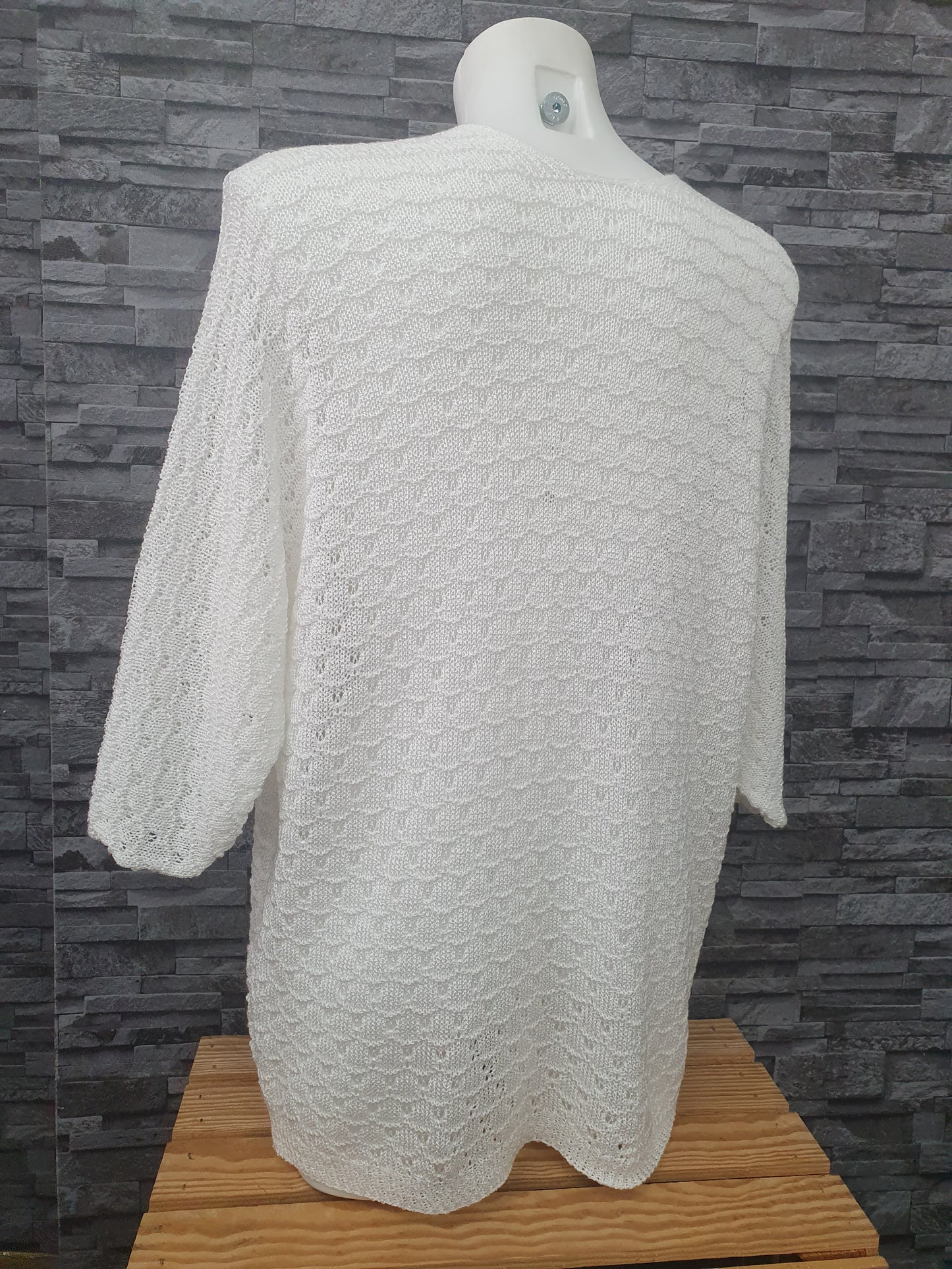 Made In Italy Cardigan Strickjacke Weiß  Größe 38-42 Einheitsgröße
