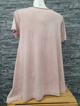 Made In Italy Shirt Rosa  Vintage Einheitsgröße Größe 38-42
