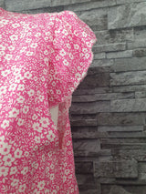 Made In Italy Damen Strandkleid Tunika Kleid Rosa Einheitsgröße 38-44