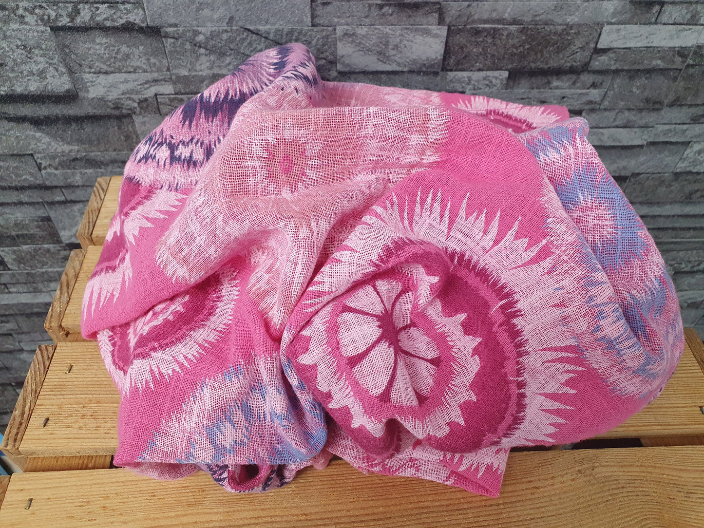 Made In Italy Damen Kleid Strandkleid Sommerkleid Pink & Blau Einheitsgröße