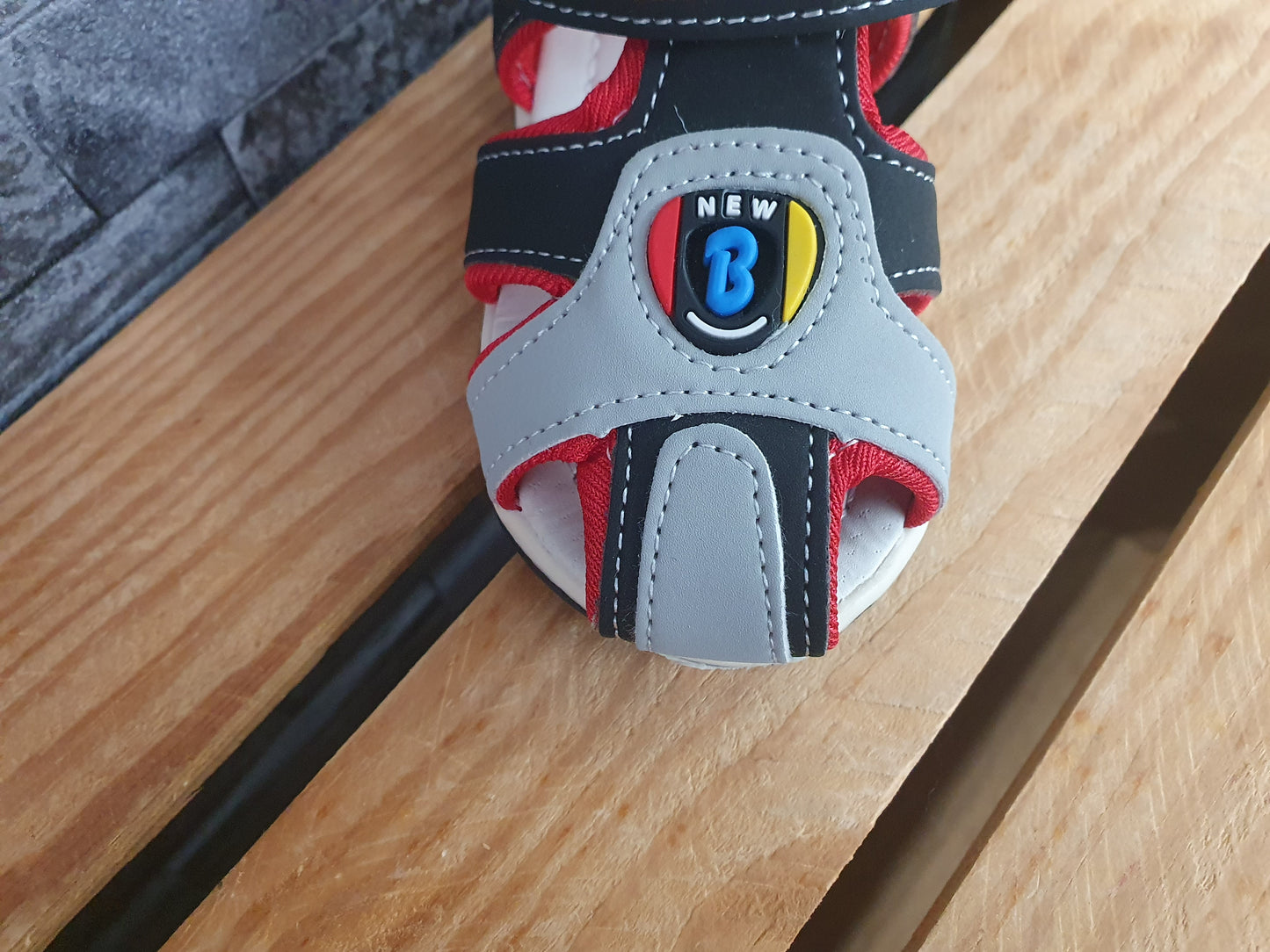 Baby Sandalen Sandalette  1x Klett  Sommerschuhe  Strandsandalen  Schwarz  &  Blau  &  Grün