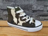 Kinder Sneaker Schuhe Teil  Knöchelschuh  Camouflage  Grün Gr. 26-34