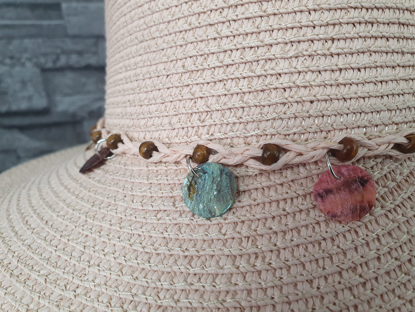 Damen Sonnenhut Sommer Hut Rosa & Blau