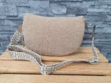 Damen Bum Bag Teddy Plüsch Tasche Umhängetasche Braun & Grau &  Beige