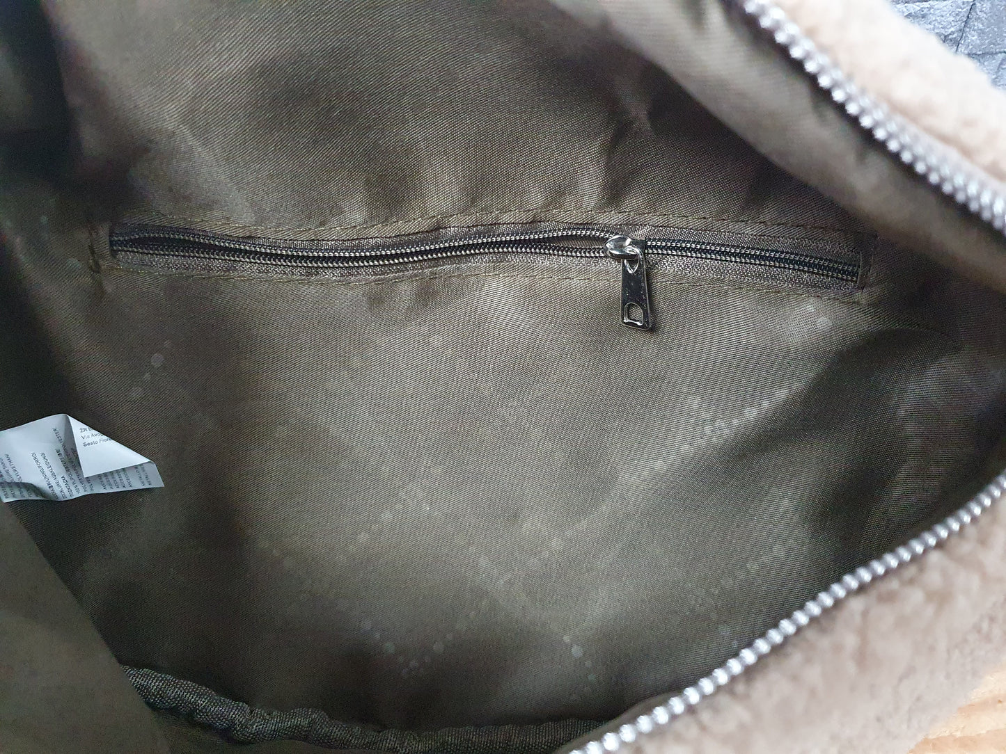 Damen Bum Bag Teddy Plüsch Tasche Umhängetasche Braun & Grau &  Beige