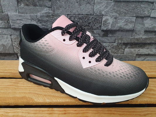 Damen Sneaker Sportschuhe Schuhe Schwarz  Gr. 36-37