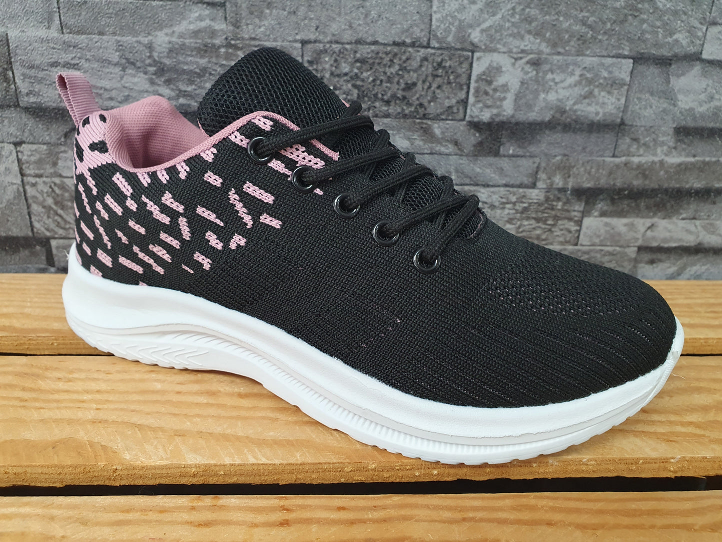 Scandi Damen Sneaker Schuhe  Freizeitschuhe  Schwarz Gr. 36-37