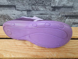 Scandi Kinder Hausschuhe Stoff Blumen Lila  Gr. 31 , 33, 34