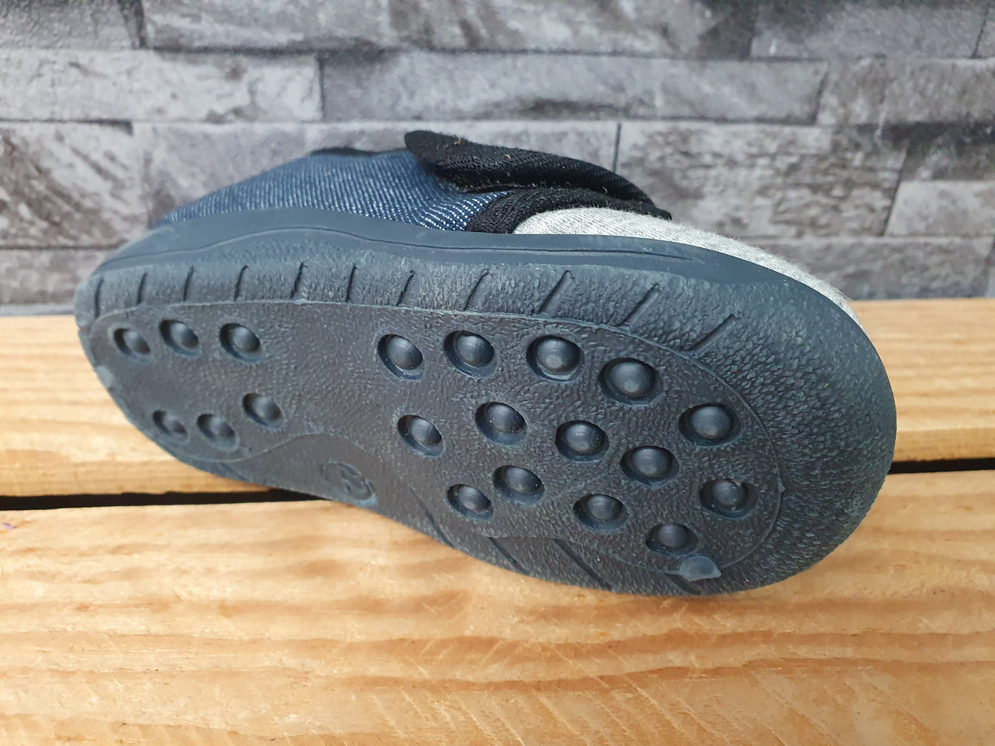 Happy  Bee Hausschuhe Schuhe Blau 1 x  Klett