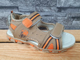 Kinder Sandalen Sandalette Schuhe Sommer 2 x Klett Beige &  Grün & Braun