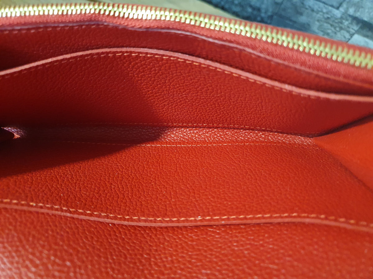 Original Louis Vuitton Geldbörse Emilie Flower Empreinte Leder Marine Rouge