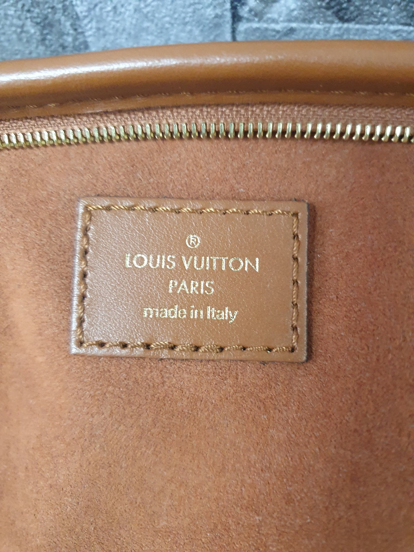 Original Louis Vuitton Saint Jacques Raffia Schultertasche Beige Braun