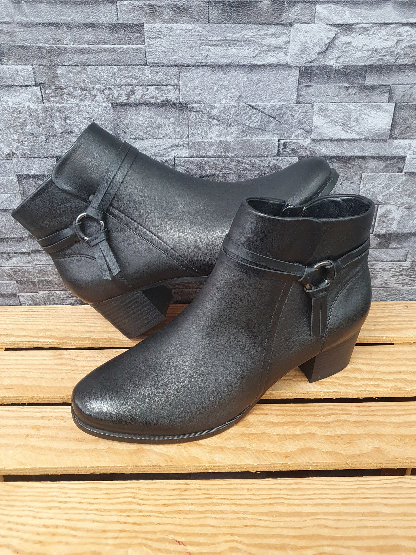 NEU! Mediscus Stifelette Leder Weite G Schuhe Schwarz  Gr.40
