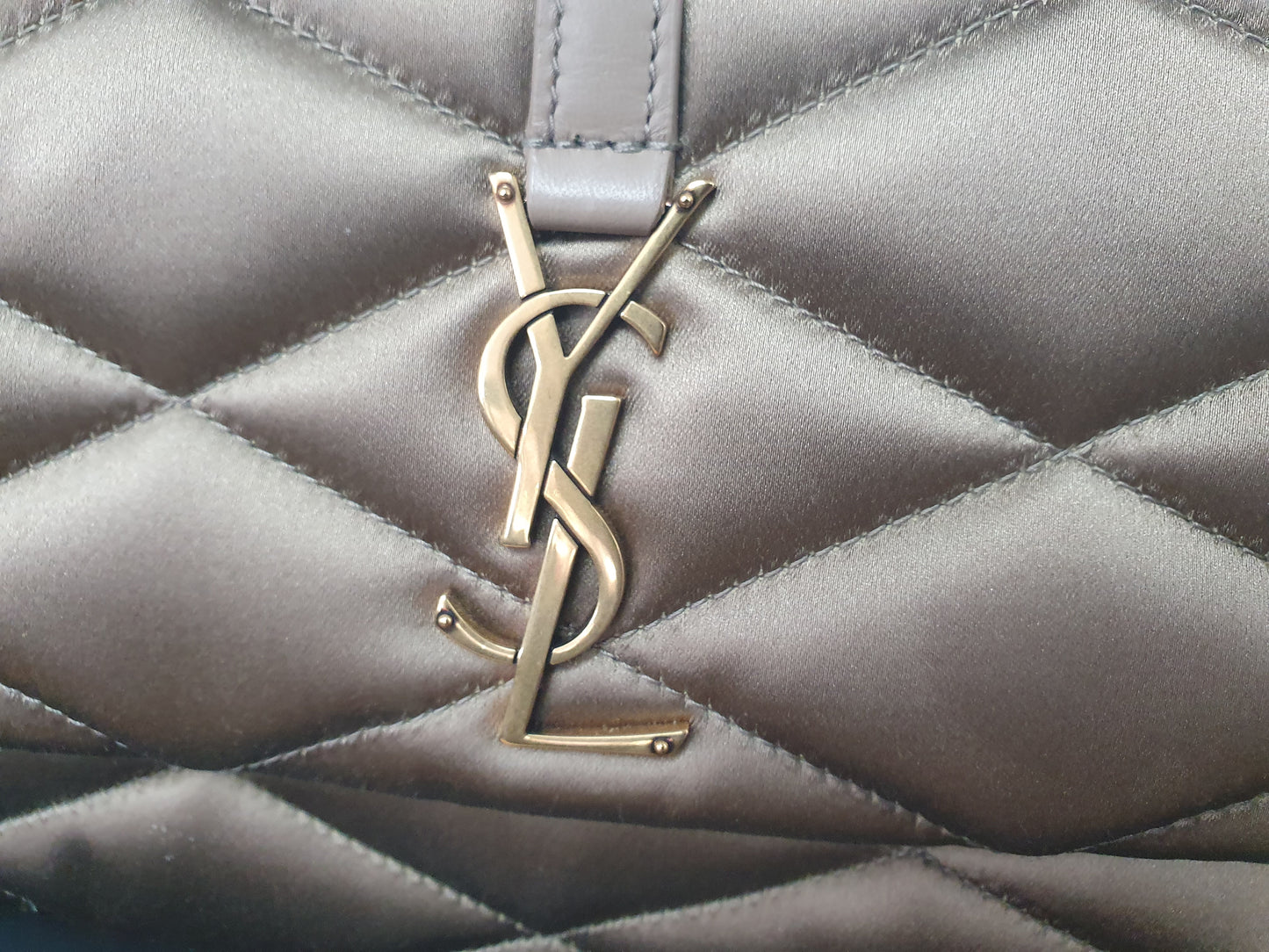 Saint Laurent YSL LE57 Schultertasche Hobo Bag Satin Leder Neuwertig
