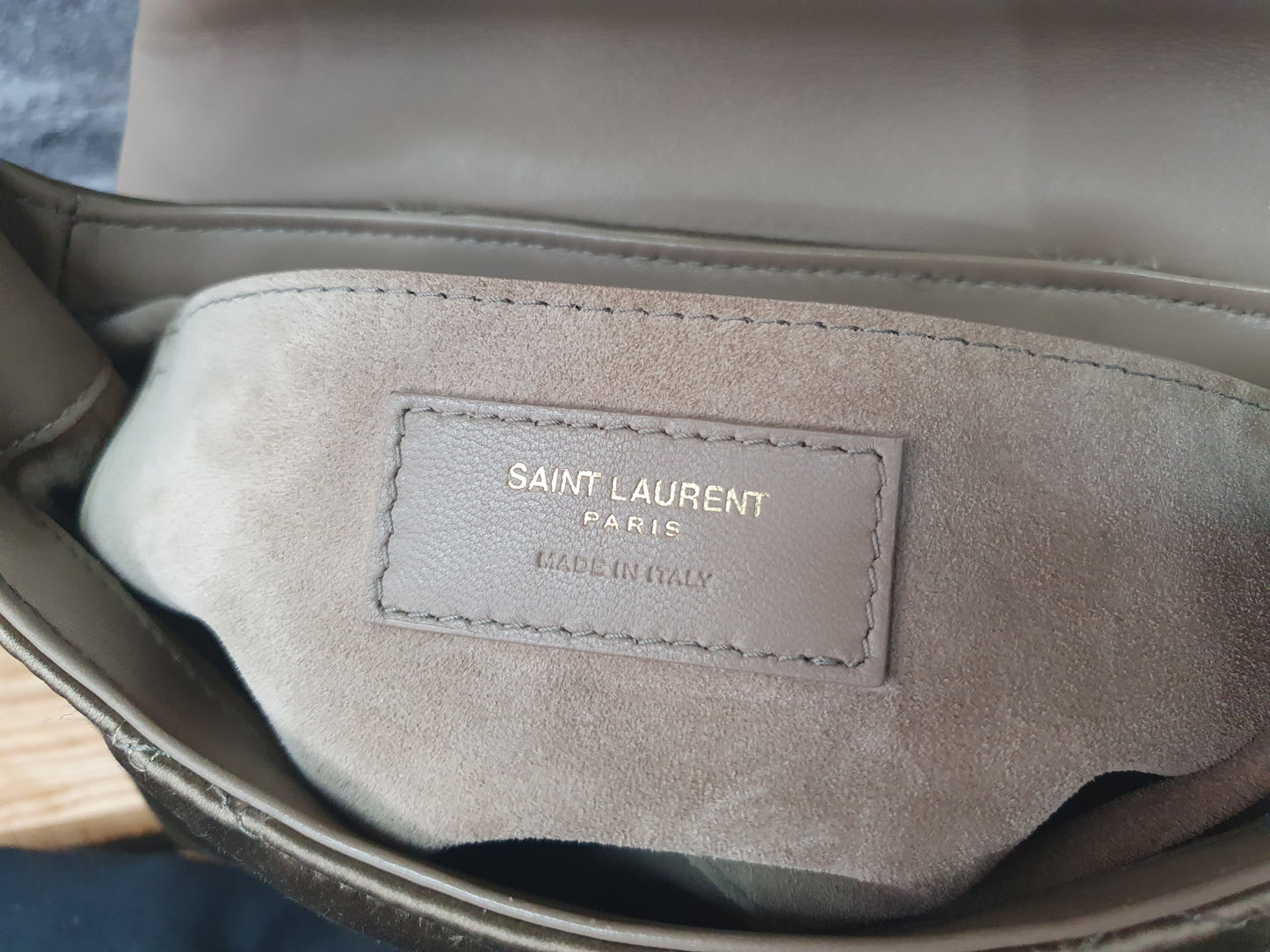 Saint Laurent YSL LE57 Schultertasche Hobo Bag Satin Leder Neuwertig