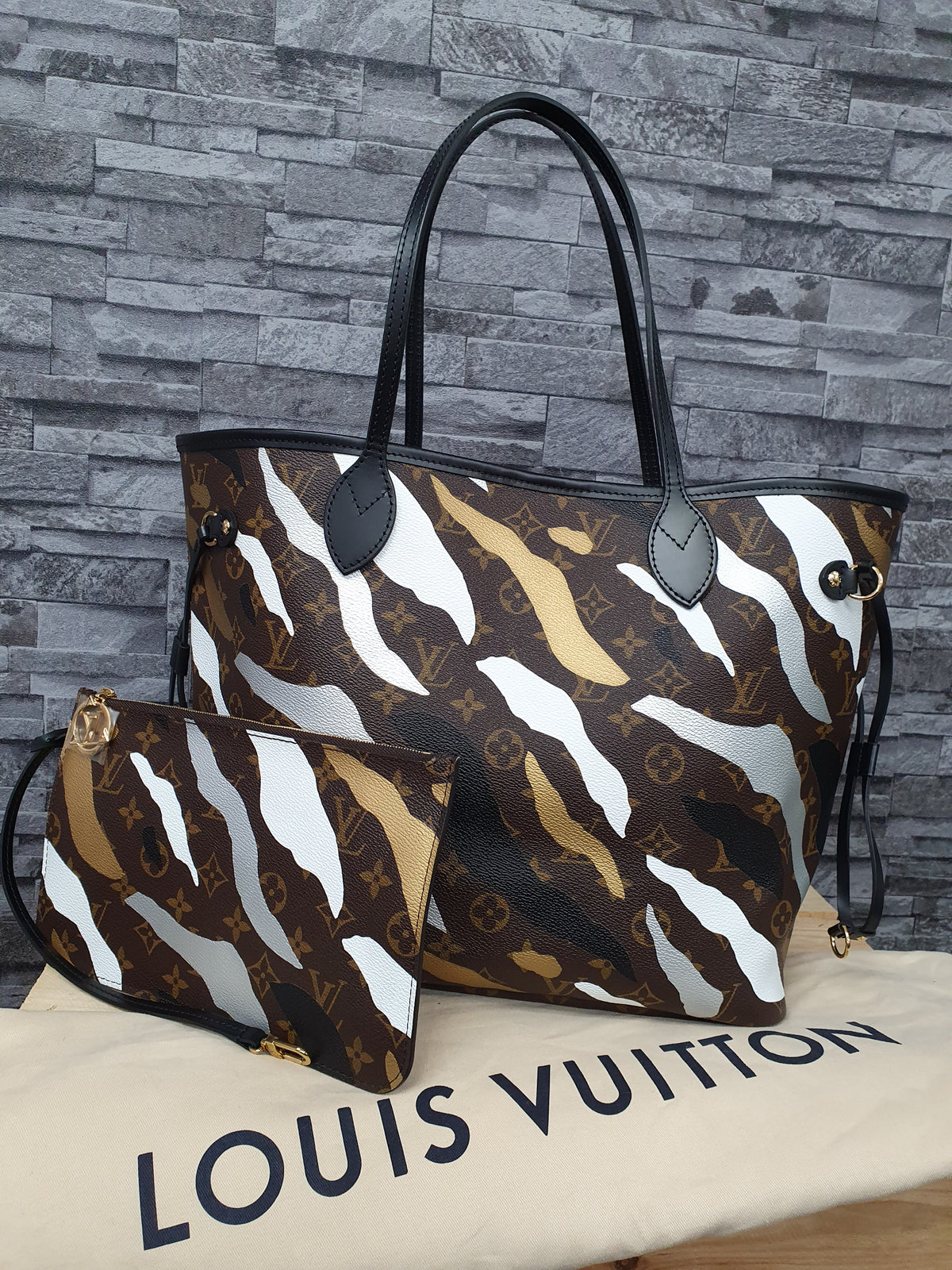NEU! Original Louis Vuitton Neverfull MM Monogram Camouflage League Of Legends