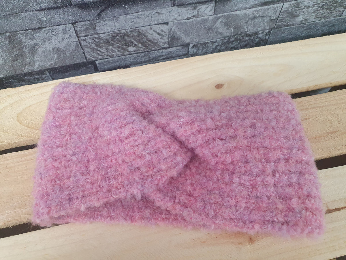 Damen Stirnband Winter 80% Vikcose / 20% Wolle Warm Beige ,Grau ,Rosa ,Schwarz